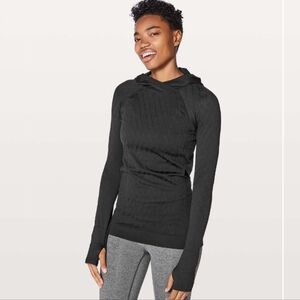 LULULEMON athletica Women's Black Cowl Neck Sweater Rest Less Hoodie Small / 6